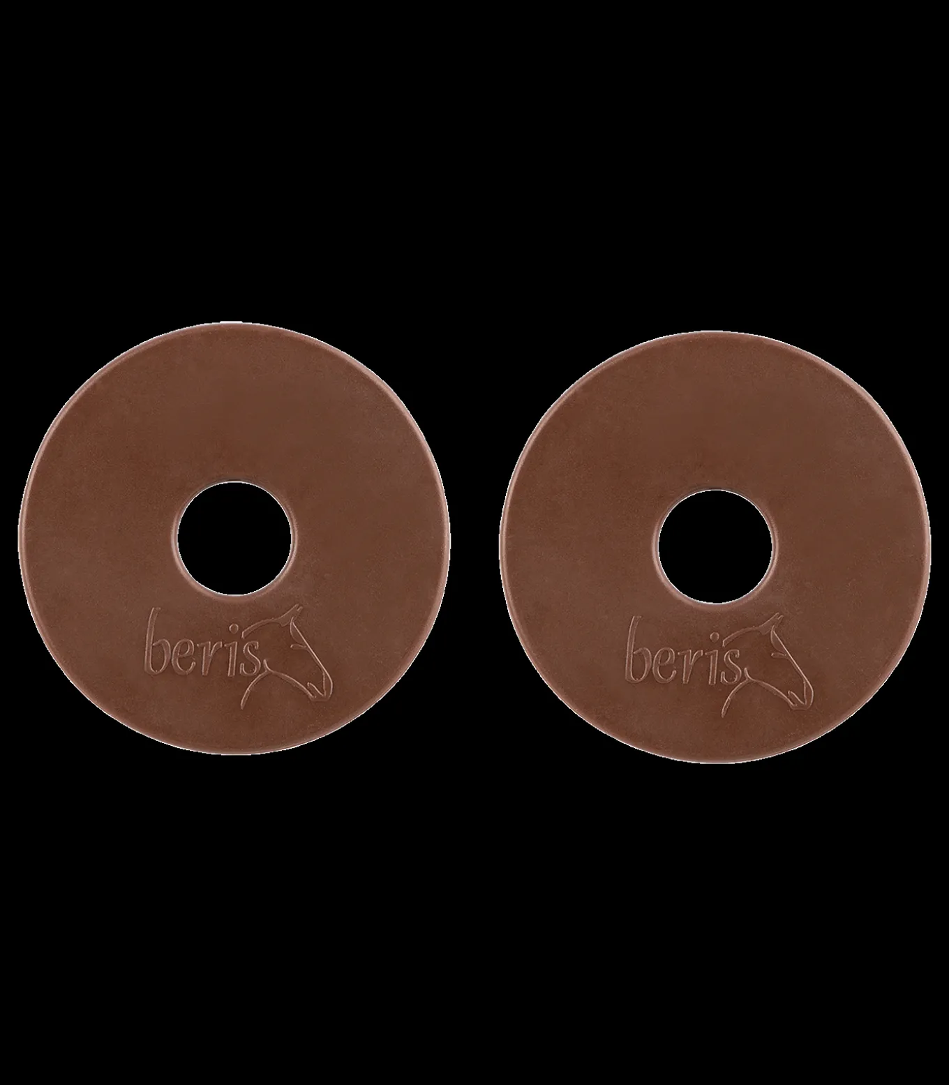 beris Gummi-Gebissscheiben, braun, Paar