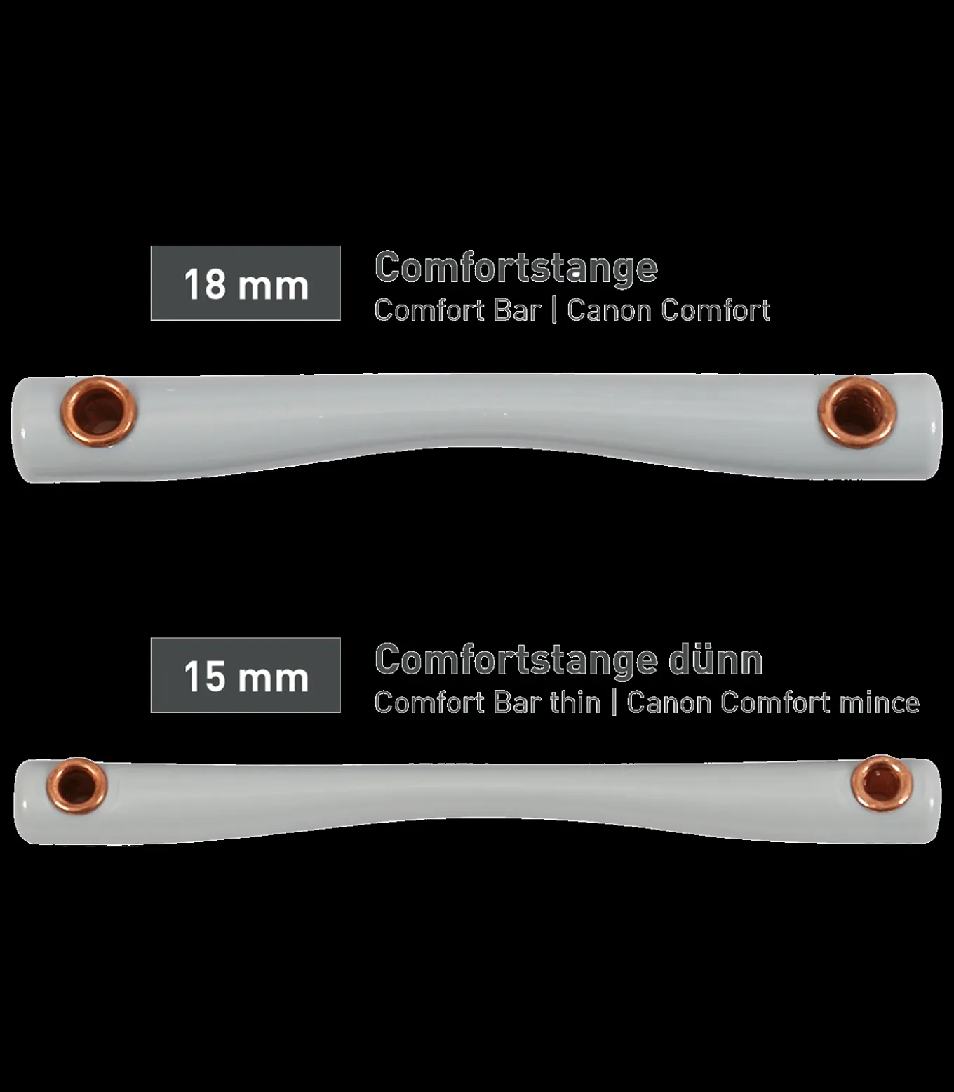 beris Wassertrense mit Comfortstange dünn, Ring 7,5cm