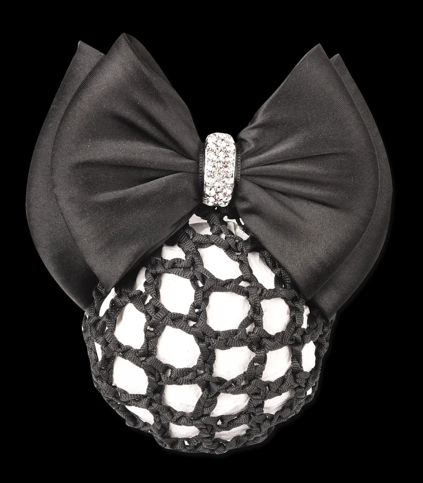 Knotenhaarnetz mit Zierschleife und Spange