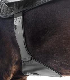 Ledersattelgurt mit Elastik- und Bauchlatz