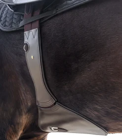 Ledersattelgurt mit Elastik- und Bauchlatz