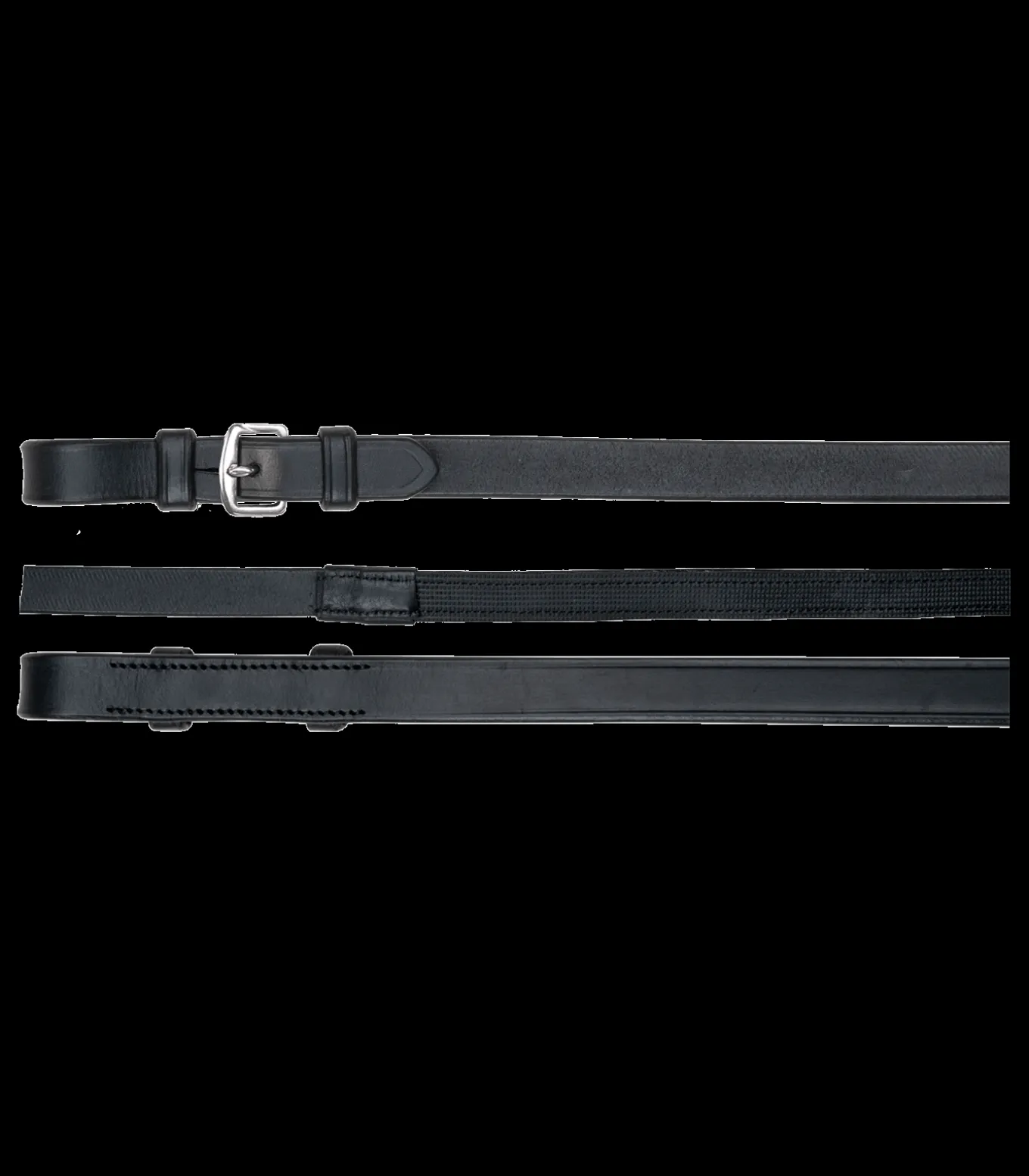 Waldhausen Gummi-Lederzügel ohne Stege